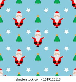 Santa Claus cute seamless pattern for Christmas