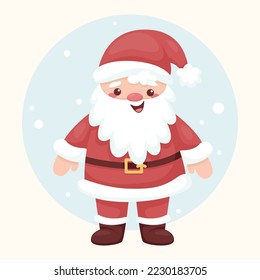 Santa Claus, cute vector Christmas character illustration