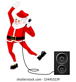 Santa Claus dancing vector