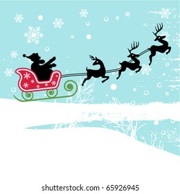 santa claus with deer