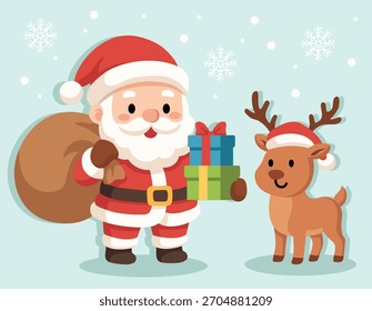 Weihnachtsmann mit Hirschcharakter