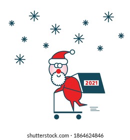 Santa Claus, Delivery Service Concept