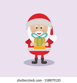 santa claus design over blue background vector illustration