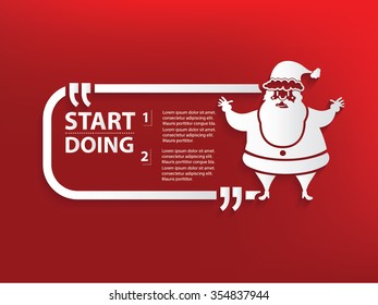 Santa claus Design and text box,vector