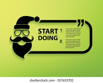 Santa claus Design and text box,vector