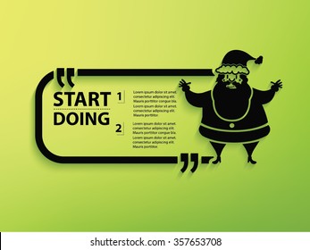 Santa claus Design and text box,vector