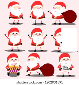 Santa claus with different character - Merry Christmas concept