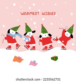 Santa  claus different expressions set of cute