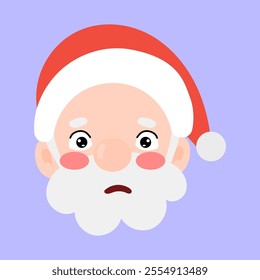 santa claus with different face expression