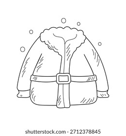 Icono de doodle de Santa Claus con fondo blanco Ilustración de stock de Vector