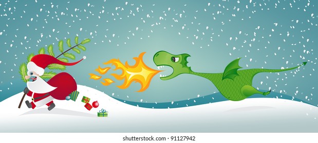 Santa Claus and the Dragon