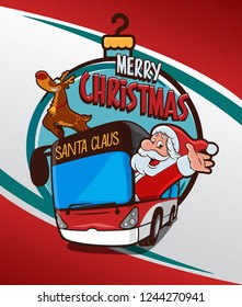 santa claus driver bus