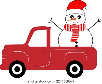santa claus driving a car vector