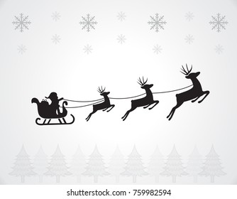 Santa Claus Driving in a Sledge