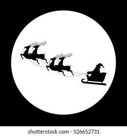 Santa Claus Driving in a Sledge Christmas Vector