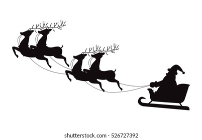 Santa Claus Driving in a Sledge Vector