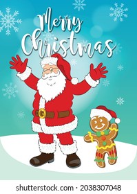 Santa Claus e Gingerbread, Merry Christmas