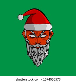 The Santa Claus e sport logo on christmas day