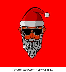 The Santa Claus e sport logo on christmas day