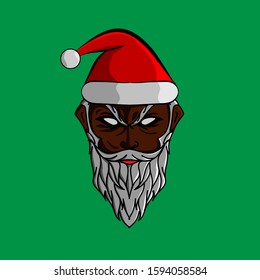 The Santa Claus e sport logo on christmas day