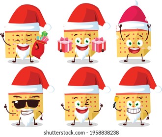 Santa Claus emoticons with calendar cartoon character