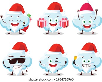 Santa Claus emoticons with cloud cartoon character