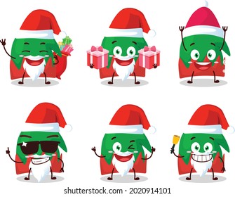 Santa Claus emoticons with dwarf hat cartoon character. Vector illustration