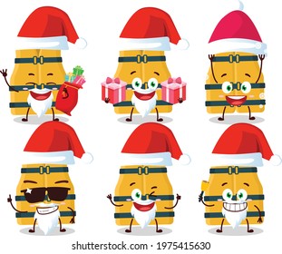 Santa Claus emoticons with life vest cartoon character