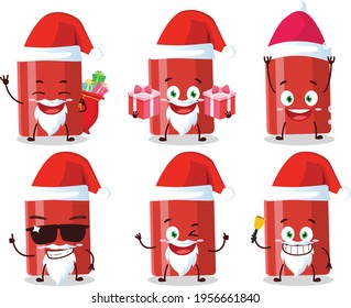 Santa Claus emoticons with sauce bottle cartoon character