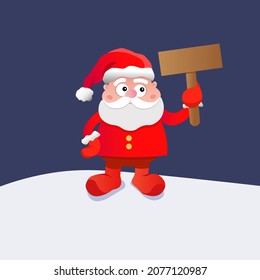 Santa Claus con claus carta vacía