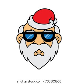 santa claus with eyeglasses