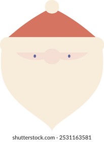 Santa Claus face character frame