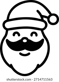 Cara de Santa Claus elemento de Navidad