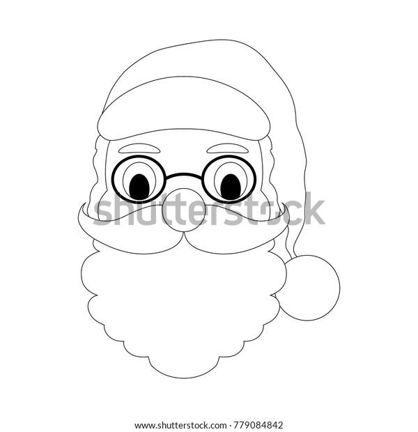 Santa Claus Face Christmas New Year Stock Vector Royalty