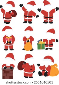 Santa Claus face design composto