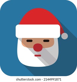 Icono plano de Santa Claus ilustración vectorial
