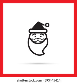 Santa Claus face icon