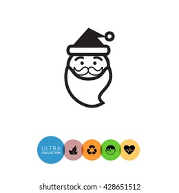 Santa Claus face icon