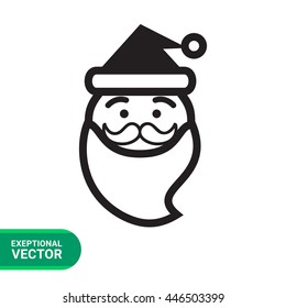 Santa Claus face icon