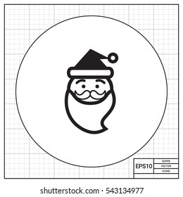 Santa Claus face icon