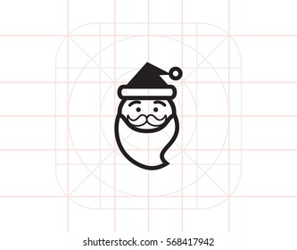 Santa Claus face icon