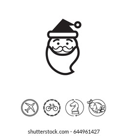 Santa Claus face icon