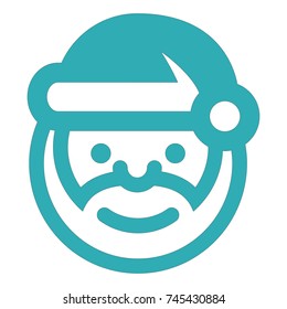 santa claus face icon