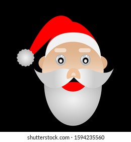 santa claus face icon for christmas event