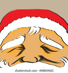 Santa Claus  face illustration