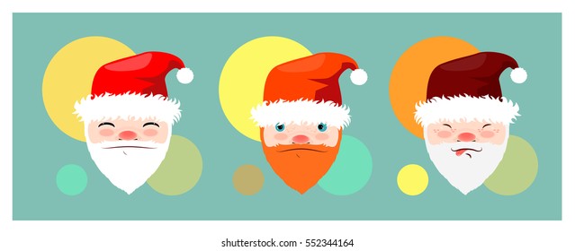 Santa Claus face illustration vector 
