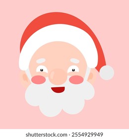 Santa Claus face isolated on background