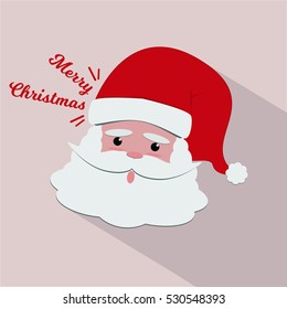 santa claus face merry christmas