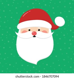Papá Noel de fondo. Ornamento de Navidad. Vector