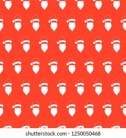 Santa Claus face pattern. Simple illustration of Santa Claus face vector pattern for web